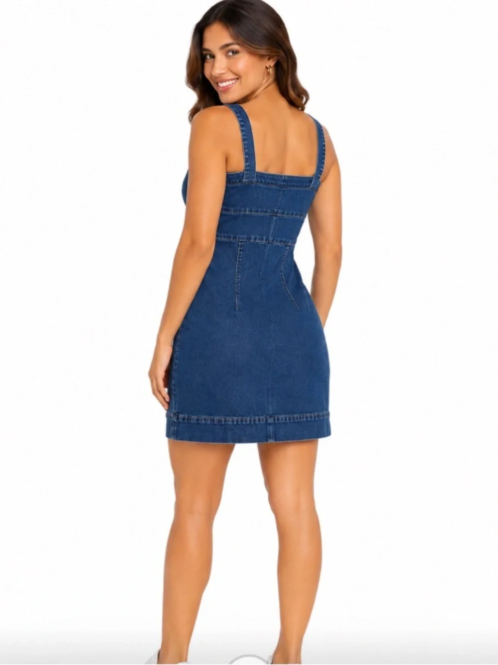 Genetic Denim Indigo Button-Front Denim Sundress